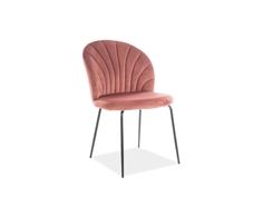 Стул Signal LOLA VELVET, розовый античный/ножки черные СИГНАЛ