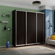 Шкаф-купеЕ1 Экспресс ДСП 210х60х220, Венге
