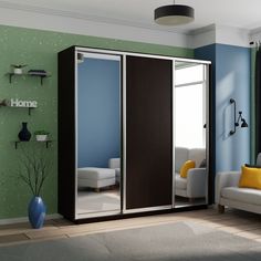 Шкаф-купе Е1 Экспресс Медиум 2 210х60х240, Венге