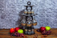 Бар Изящный Версаль (Барная стойка + 6 фужеров + 6 рюмок + 6 стопок) Shampurs
