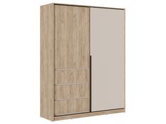 Шкаф-купе МК СТИЛЬ Бохо Дуб Крафт серый / Кашемир