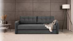 Диван-кровать Аскона Loko Pro (Локо ПРО) Soft широкие подлокотники-Тк. Dumont 26 Акция Askona