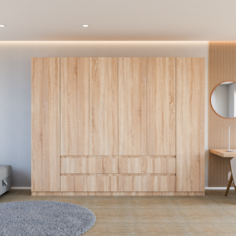 Шкаф распашной QualisMebel Лорд 2900х600х2400, Дуб Сонома