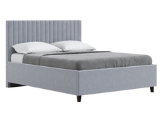 Кровать Первый Мебельный Ванесса Люкс Светло-серый, велюр 180х200см