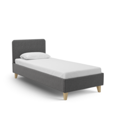 Кровать Salotti Сканди 90, рогожка, ткань Шифт, темно-серый, 95х207х90 см Салотти