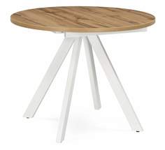 Деревянный стол ЛайфМебель Трейси 90(120)х90х75 дуб вотан / белый