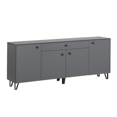 Комод Оливия, 2000х426х830, Графит/Графит Софт МДФ Фабрика МИФ