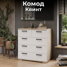 Комод ТриЯ Квинт Дуб Сонома/Белый Triya