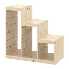 Стеллаж деревянный 94x91x44 см "лестница" No Brand