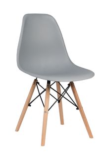 Стул для кухни СтулБержи EAMES DSW, деревянные ножки, 4 шт., светло-серый