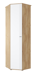 Шкаф угловой Компасс Эмилия ЭЛ-14К глухой дуб крафт золотой/меренга Compass