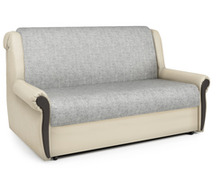 Диван-кровать Шарм-Дизайн Аккорд М 160 экокожа беж и серый шенилл