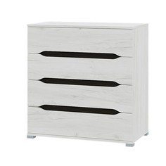 Комод Вега 800, 800х828х430, Крафт белый/Венге No Brand