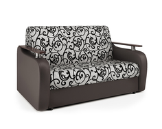 Диван Шарм-Дизайн Гранд Д 120 экокожа шоколад и узоры
