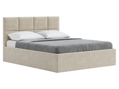 Кровать Первый Мебельный Вивальди Кремовый, велюр 140х200 см