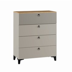 Комод Ника, 800х410х916, Кашемир/Дуб/Бежевый МДФ 10640035 No Brand