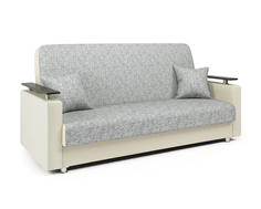 Диван-книжка Шарм-Дизайн Мелодия ДП 2 140 шенил серый и экокожа беж