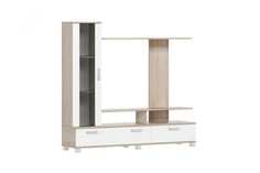 Стенка Соло-6 дуб сонома светлый / белый НОНТОН