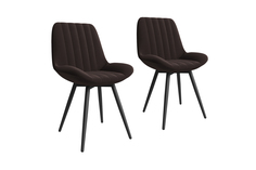 Комплект стульев Винсент темно-коричневый / черный НОНТОН