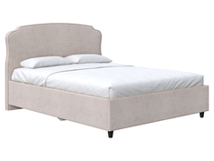 Кровать Первый Мебельный Калипсо Кремовый, велюр 160х200 см, с подъемным механизмом