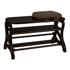 Обувница Диана венге/ткань Мебелик