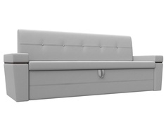 Диван кухонный Лига Диванов Деметра 217x58x80, искусст кожа, белый