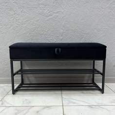 Банкетка-обувница STEEL MEBEL БПЧ-006, черный