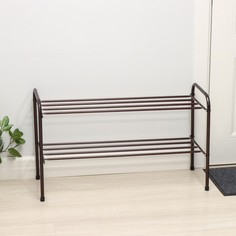 Подставка для обуви, 2 яруса, 82,5x32x48,5 см, цвет медный антик No Brand