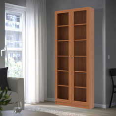 Книжный шкаф QualisMebel "Brams" 900х500х2300, Орех Гварнери