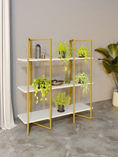 Стеллаж Дивульгато золото/белый KM Loft