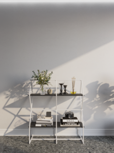 Стеллаж KM LOFT Ромбо СтМ белый/черный лофт для дома в гостинную перегородка