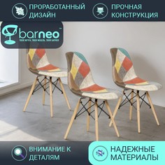 Стулья для кухни BarneoPro N-12 Patchwork 95967V3 экокожа мультиколор, комплект 3 шт