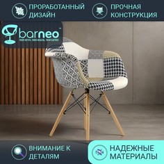 Стулья для кухни BarneoPro N-14 Patchwork 95234 рогожка трехцветный, комплект 1 шт