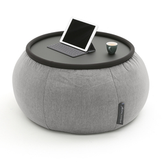 Журнальный столик пуф Ambient Lounge - Versa Table - Luscious Grey (шенилл, темно-серый)