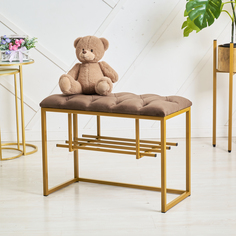 Банкетка для прихожей и спальни Jet mebel, модель loft70, золотой-коричневый