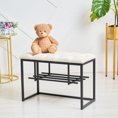 Банкетка для прихожей и спальни Jet mebel, модель loft70, черный-белый