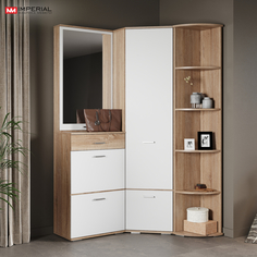 Прихожая Виола Сонома, белый ШГВ 232х37х205 см Imperial