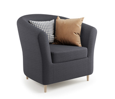 Кресло Евро Лайт серая рогожка Gamma