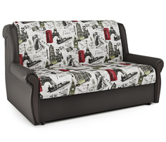 Диван-кровать Аккорд М 120 экокожа шоколад и ромб Gamma