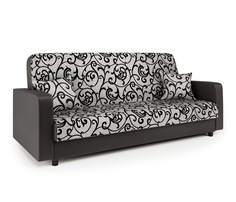 Диван-книжка Мелодия 140 Мальта узор и экокожа шоколад Gamma