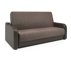 Диван-книжка Грант М 120 Корфу коричневый и экокожа шоколад Gamma