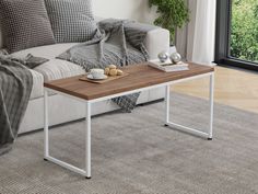 Журнальный столик 4 сезона Айсберг Лофт 02 белый/дуб крафт табак