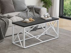 Журнальный столик 4 сезона Айсберг Лофт 04 белый/северное дерево темное