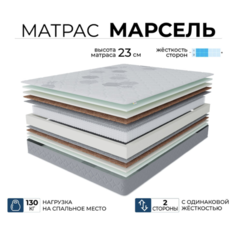 Ортопедический матрас Beneli Марсель, независимые пружины, кокосовая койра, 80х190