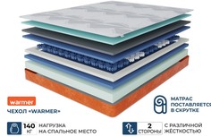 Ортопедический матрас Beneli Орион в чехле WARMER СКРУТКА, двусторонний, 80х190