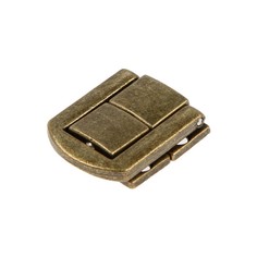 Замок-защелка на ящик ZM01, 2,5х2 см, цвет бронза (10 шт.) Tundra