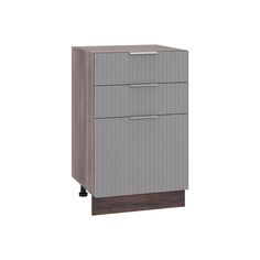 Кухонный модуль напольный Сурская мебель Сиэль Ян 50x47,8x81,6 см с 3-мя ящиками