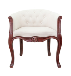 Кресло Mak-interior Kandy бежевое 61x60x70 см, рогожка, ореховый