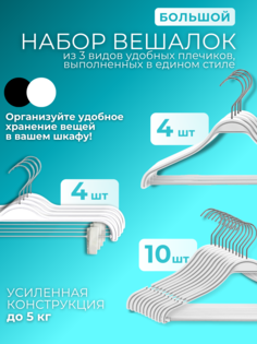 Вешалка-плечики PETROPACK ML-MNP-MVP White
