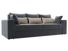 Диван прямой Лига Диванов Майами 250х105х90 см, серый\бежевый